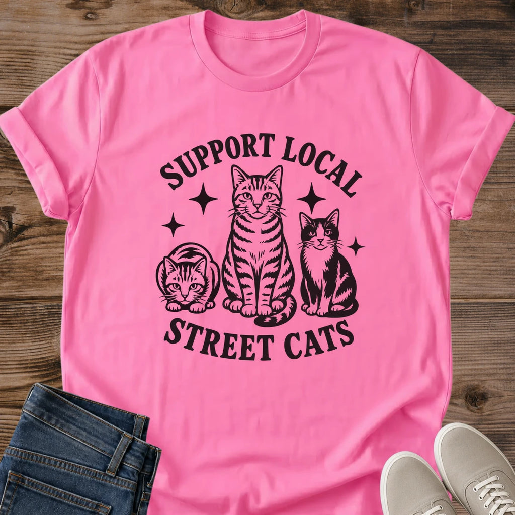 Cat Rescue Shirt – Support Local Street Cats Vintage Design