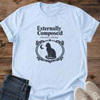 Vintage Cat Tee Black Cat Graphic Shirt Funny Statement Design Relatable Humor Apparel Soft Cotton Material Comfortable Daily Wear Casual Graphic Tee Cat Lover Gift Idea Witty Saying Shirt Trendy Fashion Piece Novelty Humor Tee Relaxed