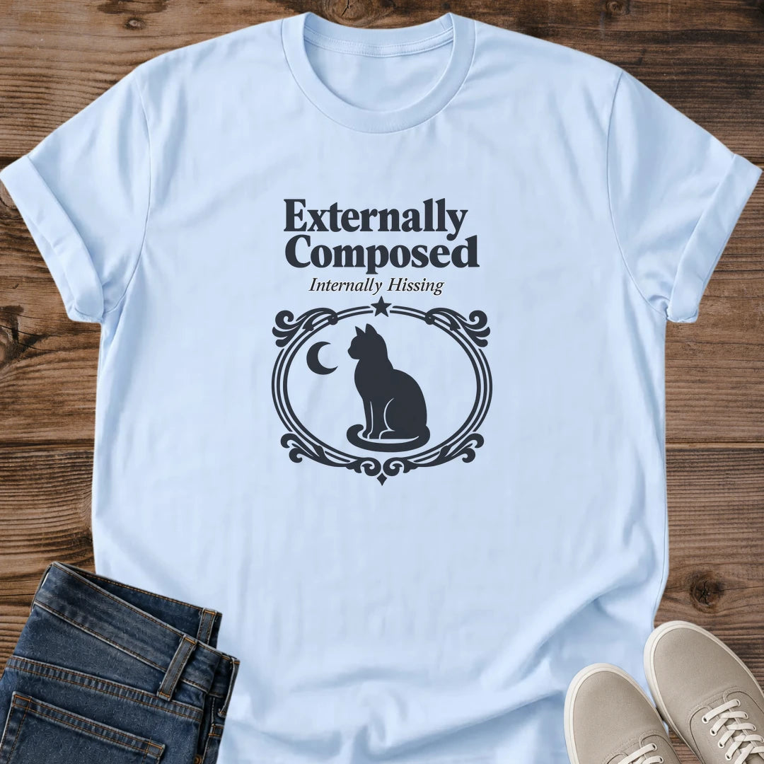 Vintage Cat Tee Black Cat Graphic Shirt Funny Statement Design Relatable Humor Apparel Soft Cotton Material Comfortable Daily Wear Casual Graphic Tee Cat Lover Gift Idea Witty Saying Shirt Trendy Fashion Piece Novelty Humor Tee Relaxed