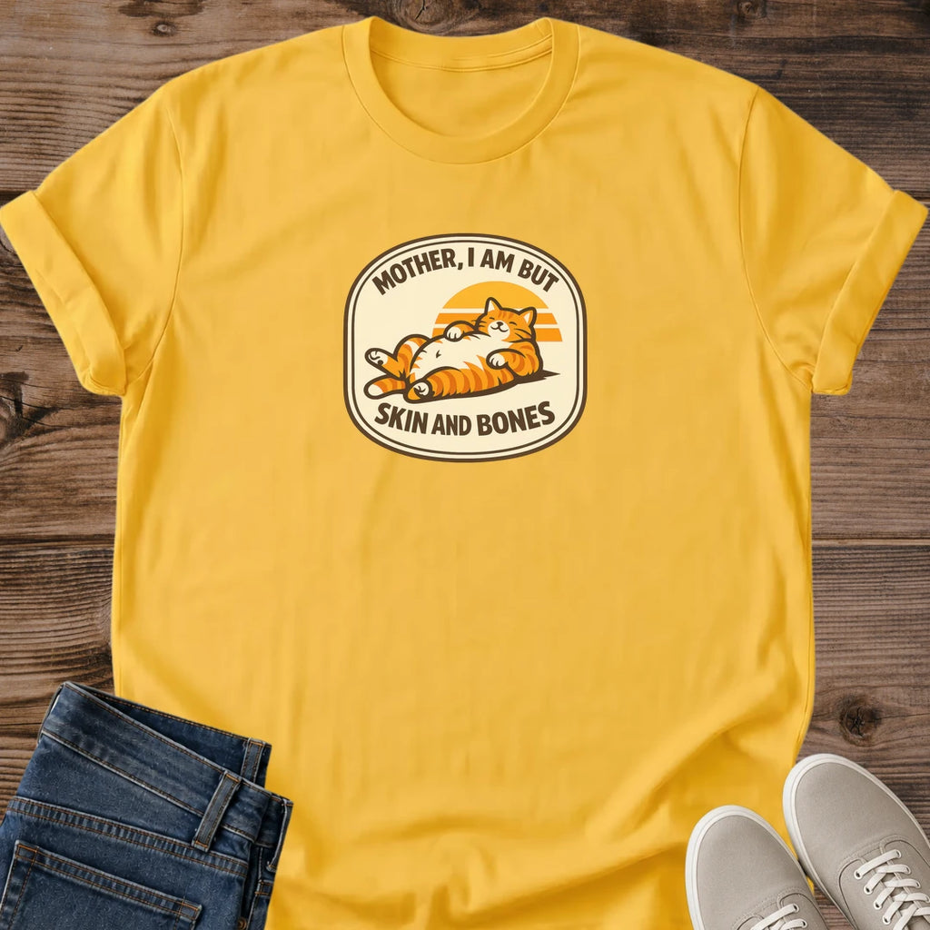 Comfortable Cotton Tee Cat Lover Shirt Soft Ring Spun Fabric Retro Ginger Cat Design Vintage Sunset Print Crew Neck Casual Wear Lightweight Daily Shirt Pet Owner Gift Novelty Graphic Tee Statement Piece Cat Apparel Collection