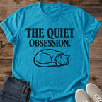 Graphic Tee Shirt Cat Illustration Print Soft Cotton Crew Neck Design Minimalist Animal Artwork Comfortable Casual Wear Lightweight Fabric Everyday Wardrobe Essential Whimsical Nature Inspired Style Centered Chest Print Perfect Layering