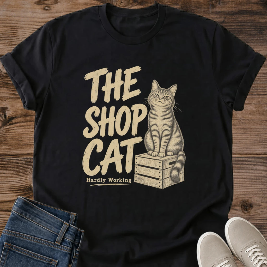 Tabby Cat Shirt Retro Graphic Design Soft Everyday Tee Casual Cotton Shirt Comfortable Cat Lover Wear Vintage Feline Fashion Lightweight Breathable Fabric Crew Neck Style Perfect Gift For Pet Lovers Relaxed Fit Daily Outfit Animal