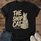 Tabby Cat Shirt Retro Graphic Design Soft Everyday Tee Casual Cotton Shirt Comfortable Cat Lover Wear Vintage Feline Fashion Lightweight Breathable Fabric Crew Neck Style Perfect Gift For Pet Lovers Relaxed Fit Daily Outfit Animal