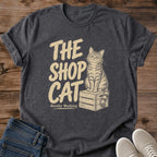 Casual Cat Tshirt Retro Tabby Graphic Soft Cotton Tee Everyday Comfortable Wear Cat Lover Fashion Statement Vintage Feline Design Breathable Fabric Relaxed Crew Neck Shirt Perfect Gift For Animal Lovers Lightweight Daily Wardrobe Essential