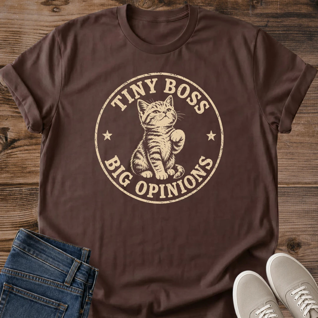 Retro Cat Graphic Tee Vintage Kitten Print Design Soft Cotton Crew Neck Shirt Casual Everyday Apparel Comfortable Relaxed Fit Lightweight Ring Spun Fabric Pet Lover Gift Idea Distressed Print Style Weekend Loungewear Essential Novelty