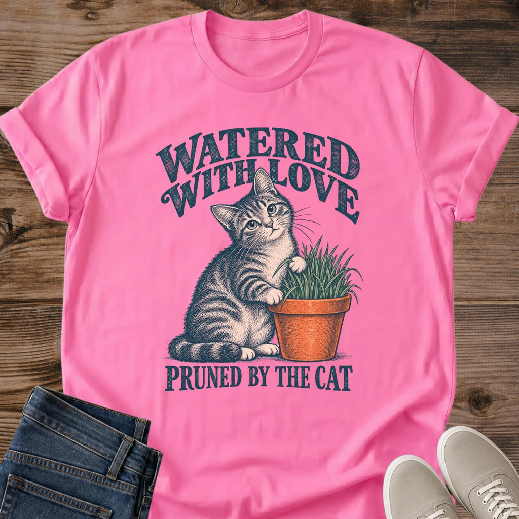 Plant Mom Cat Shirt Pruned By The Cat Tee Curious Tabby Cat Nibbling Potted Plant Illustration Cottagecore Garden Cat Design Funny Plant Lover Shirt Cat Owner Gift For Her Cat Dad Tee Soft Cotton Unisex Shirt Cat Whisker Co