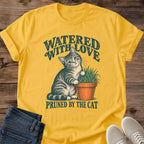 Funny Plant Mom Shirt Pruned By The Cat Cat Mom Tee Plant And Cat Lover Gift Retro Botanical Cat Design Gardening Shirt For Women And Men Cat Dad Gift Holiday Gift For Plant Parent Indoor Garden Tee Soft Cotton Unisex Tee Cat Whisker Co