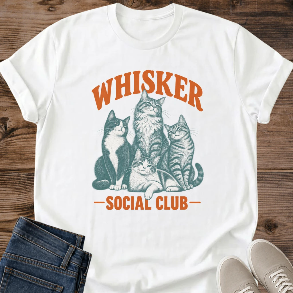 Cat Lover Shirt – Soft Vintage Whisker Social Club Design