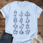 Astrology Cat Shirt Hand Drawn Zodiac Sign Design Minimalist Line Art Graphic Tee Perfect Cat Lover Gift Astrology Enthusiast Present Soft Lightweight Fabric Crew Neck Style Casual Everyday Wear Horoscope Fan Apparel Birthday Gift Idea