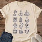 Horoscope Fan Gift Hand Drawn Astrology Cat Shirt Zodiac Line Art Design Minimalist Graphic Tee Soft Lightweight Fabric Casual Everyday Wear Cat Lover Apparel Modern Crew Neck Style Perfect Birthday Present Unique Zodiac Collection Clean