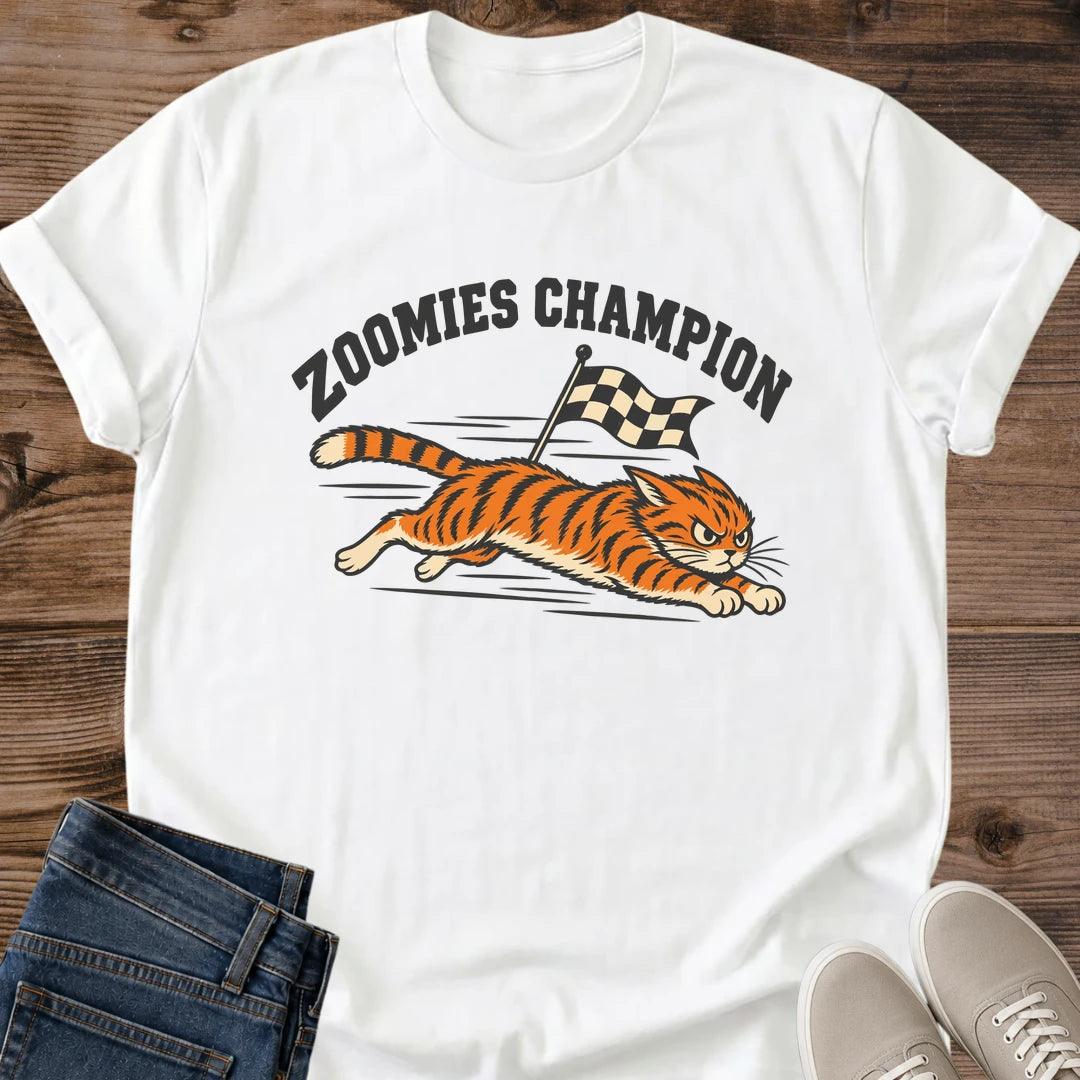 Funny Cat Shirt – Vintage Racing Tiger Graphic Tee for Cat Lovers
